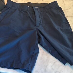 Under Armour Dark Blue Flat Front Shorts - stretchy golf shorts